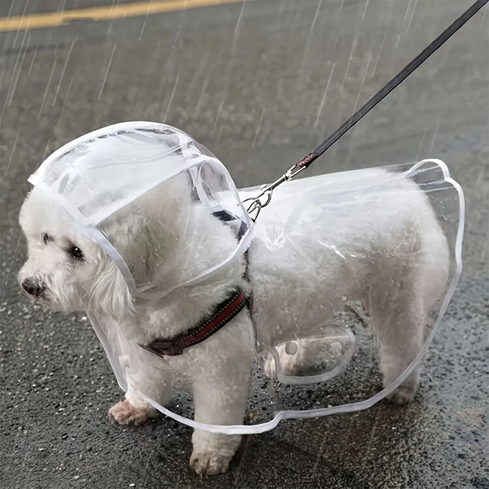 Clear Transparent Waterproof Raincoat for Dogs