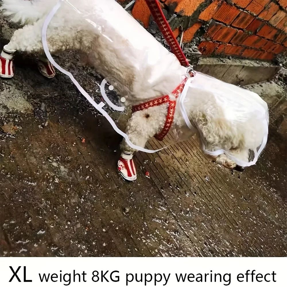 Clear Transparent Waterproof Raincoat for Dogs