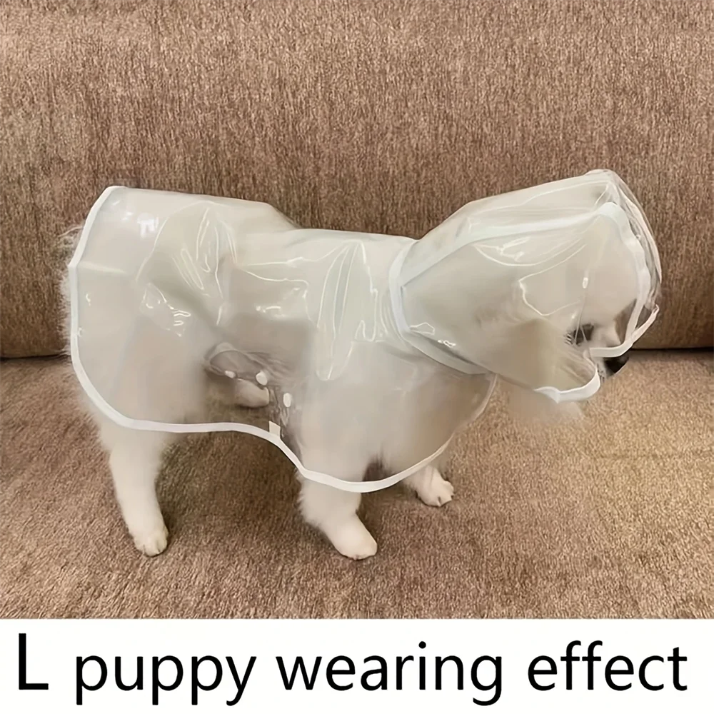 Clear Transparent Waterproof Raincoat for Dogs