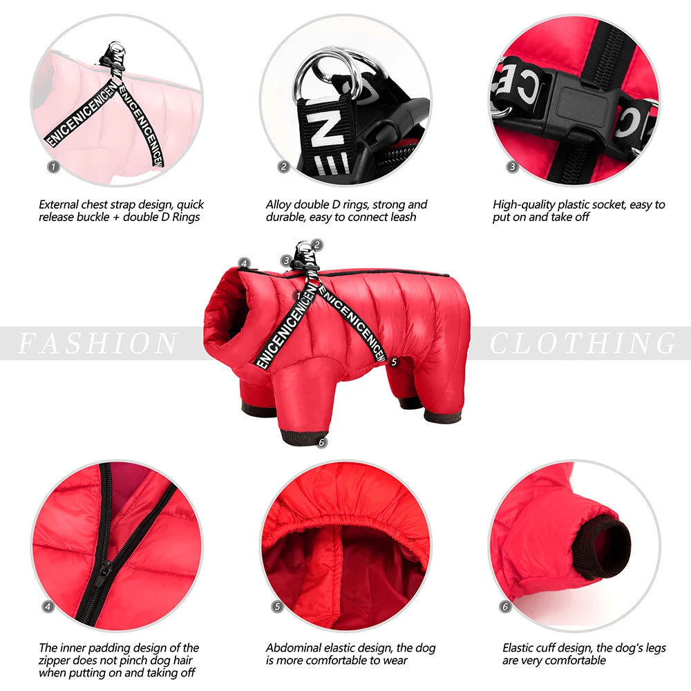 Super Warm Waterproof Jumpsuit for Dogs