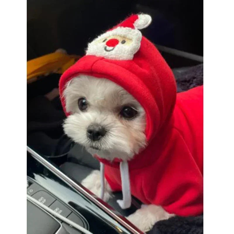 Warm Christmas Elk Hoodie for Pets