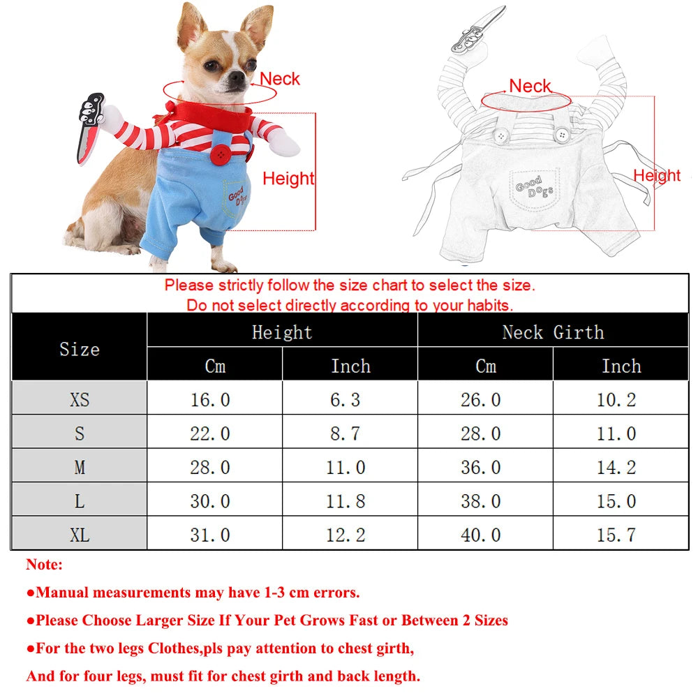 Spooky Halloween Cosplay Pullover for Dogs