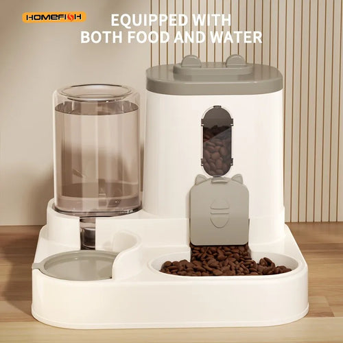 2-in-1 Automatic Cat Food & Water Dispenser