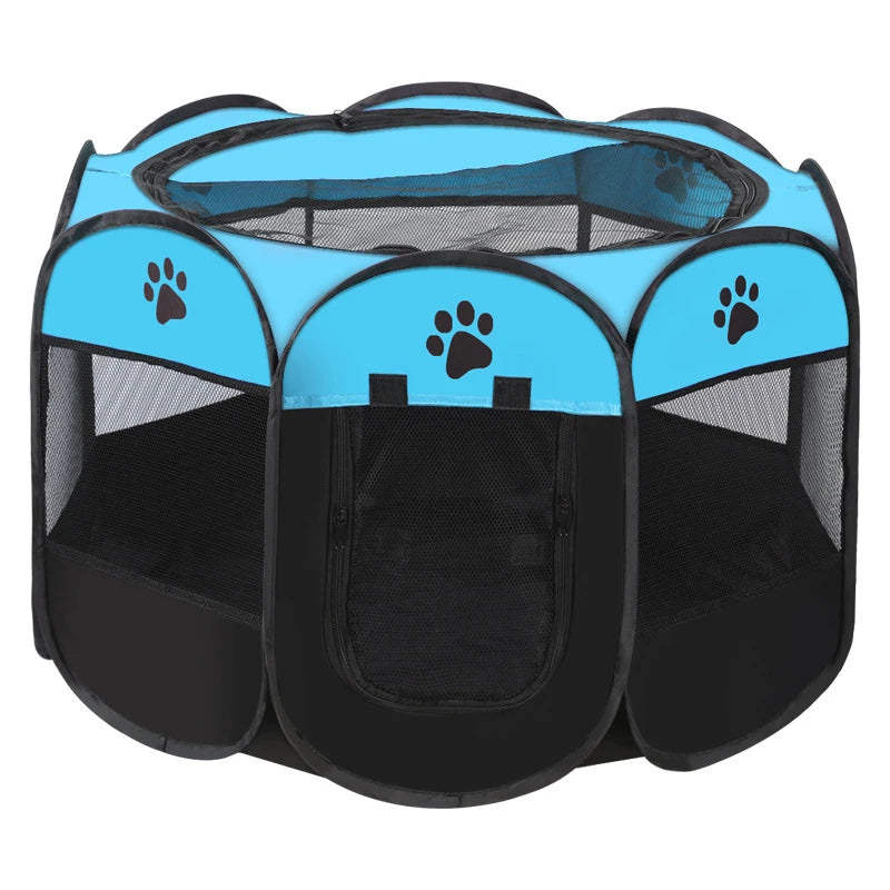 Folding Octagonal Pet Tent Outdoor Playpen Shelter