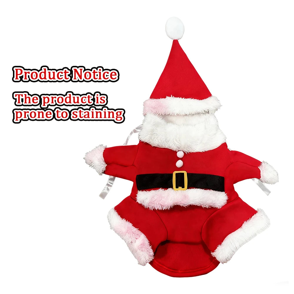 Festive Santa Costume for Small Dogs