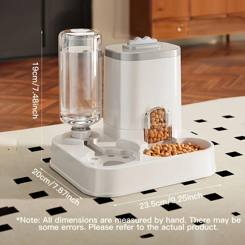 Gravity-Fed Cat Water & Food Dispenser