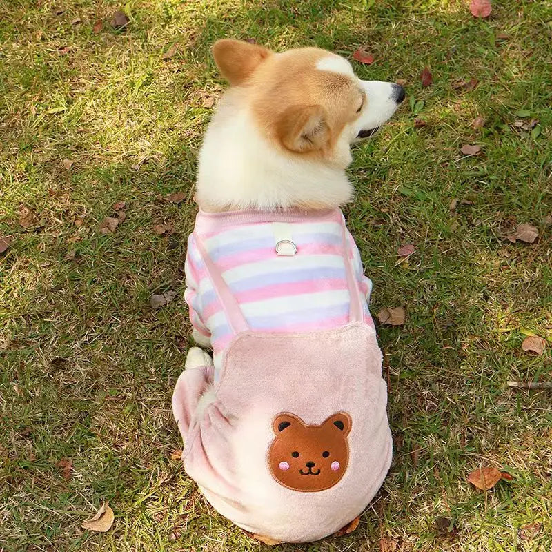 Warm Fleece Jumpsuit with Leash Ring