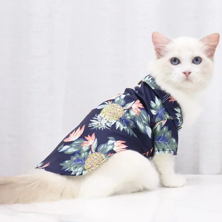 Breezy Hawaiian Print Shirt for Dogs