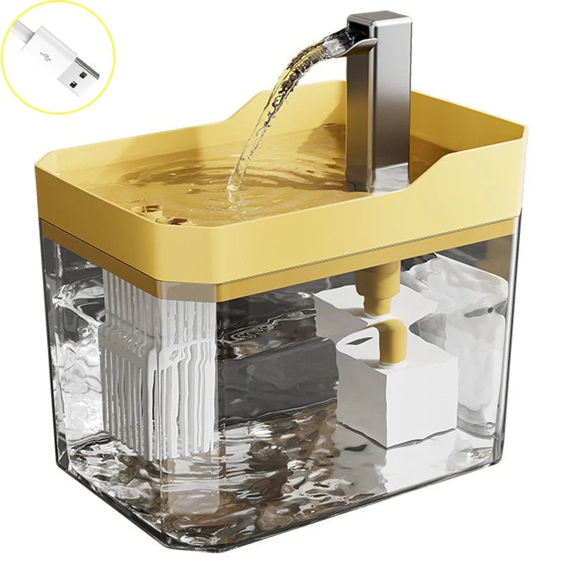 Transparent USB Cat Water Fountain Dispenser