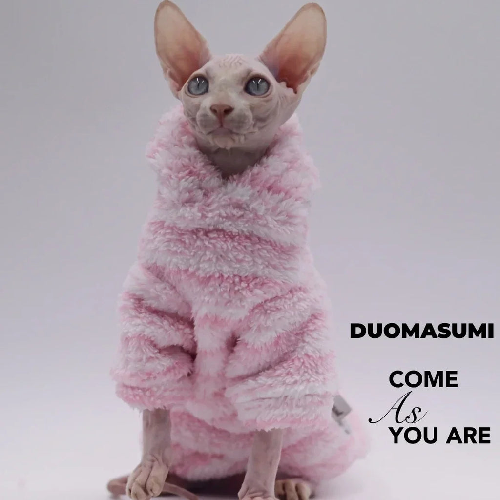 Double-Sided Fluffy Coat for Hairless Cats