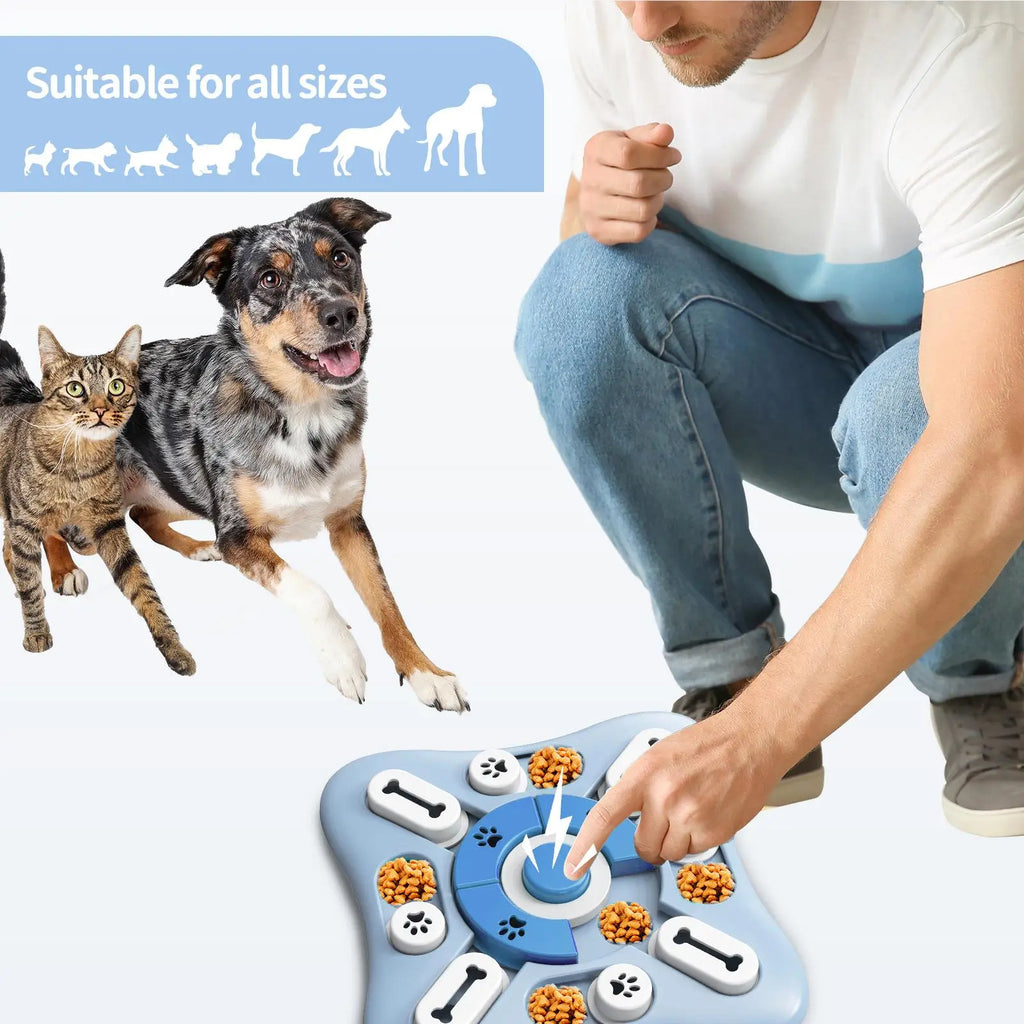 Interactive Slow Feeder Puzzle Bowl for Pets