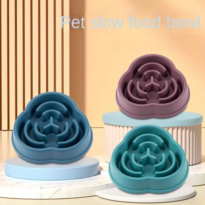 Anti-Choke Slow Feeder Pet Food Bowl