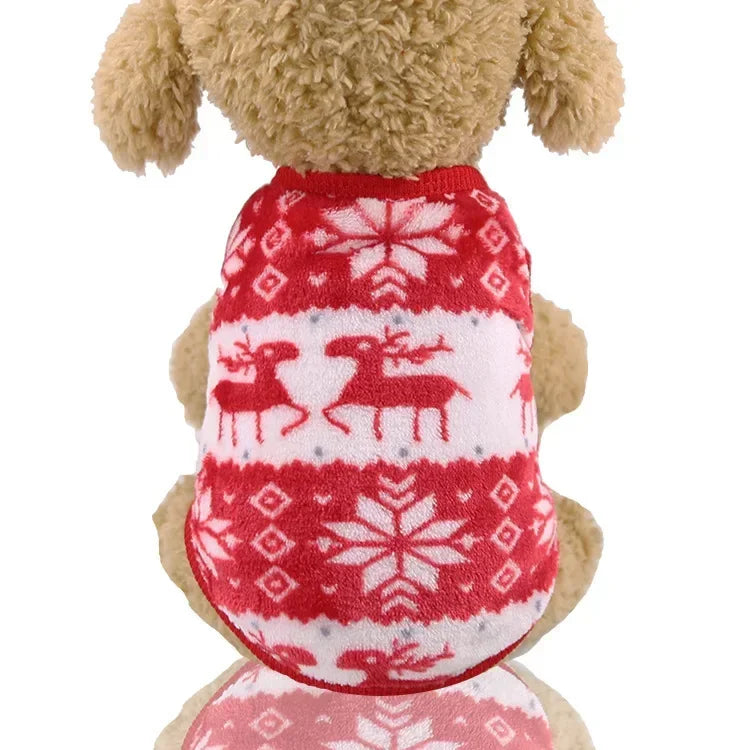 Warm Christmas Elk Hoodie for Pets