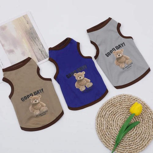 Cartoon Bear Cotton T-Shirt for Dogs