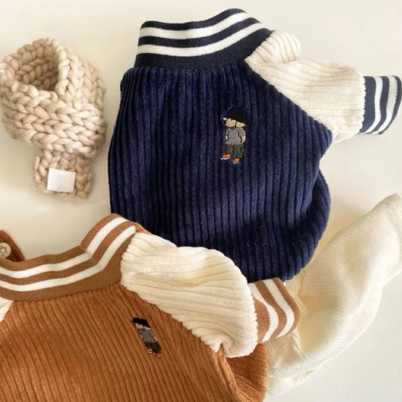 Embroidered Baseball Jacket for Small Pets