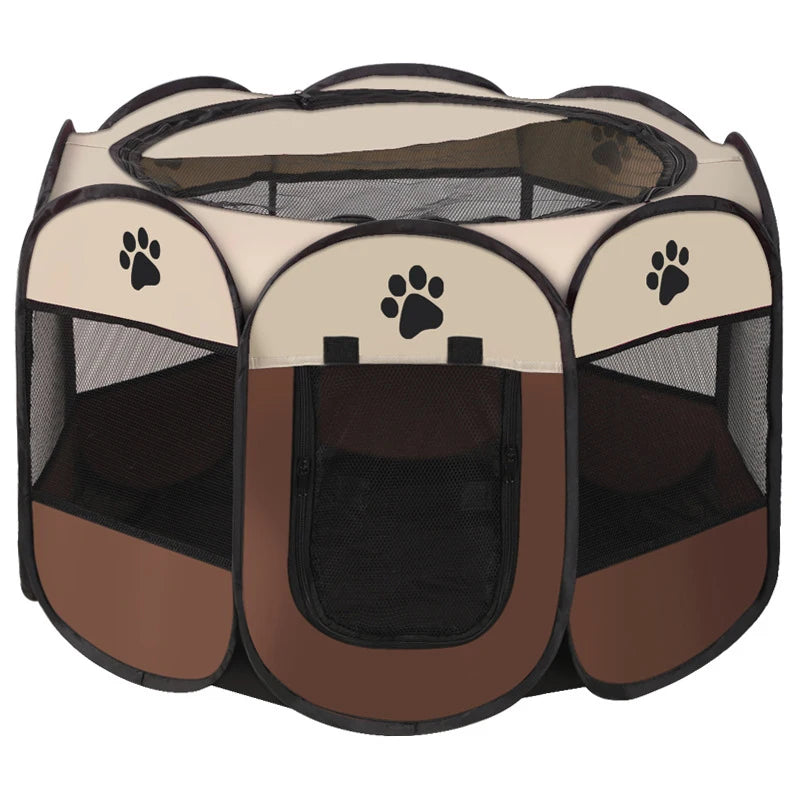 Folding Octagonal Pet Tent Outdoor Playpen Shelter