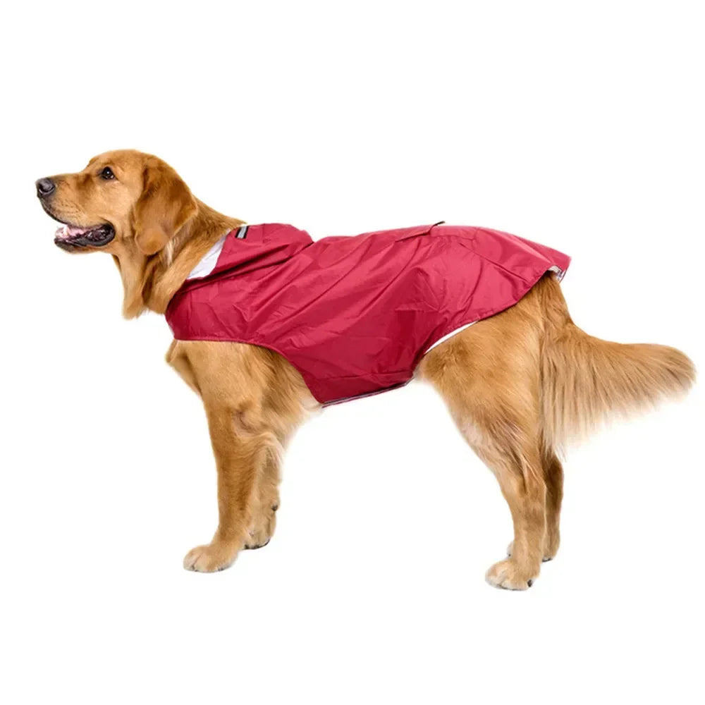 Waterproof Hooded Jacket with Reflective Stripe