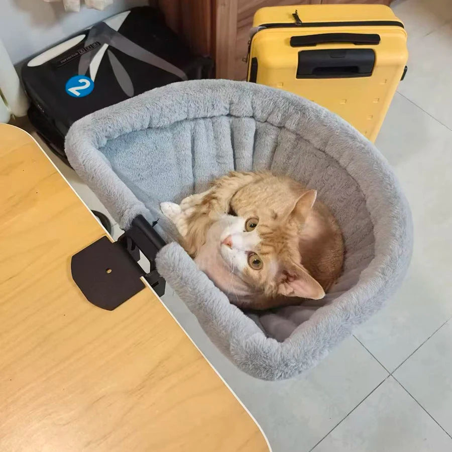 Folding Cat Desk Hammock Perch for Cats