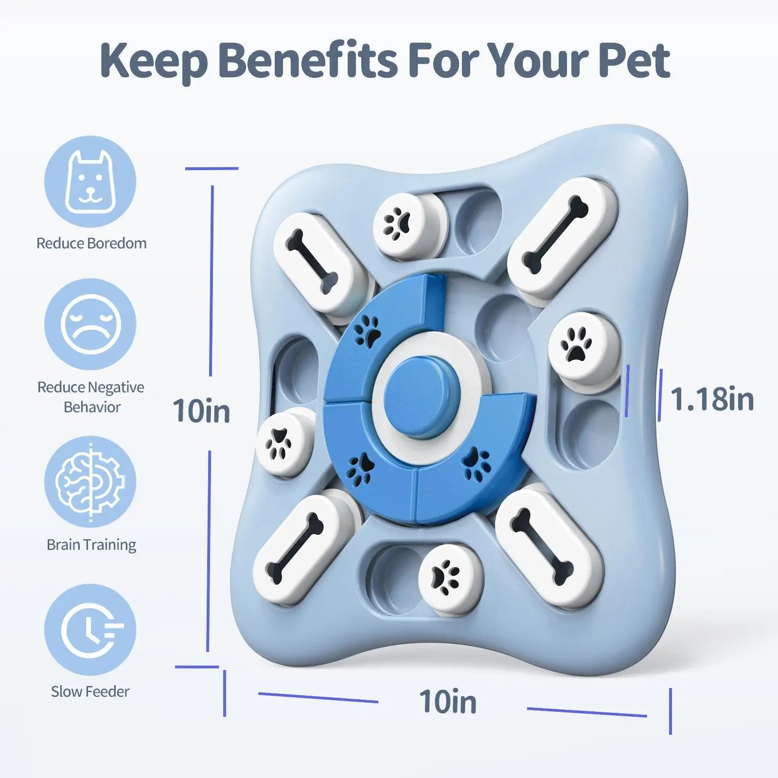 Interactive Slow Feeder Puzzle Bowl for Pets