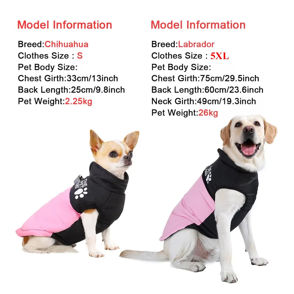 Warm Winter Pet Clothes Windproof Jacket Coat