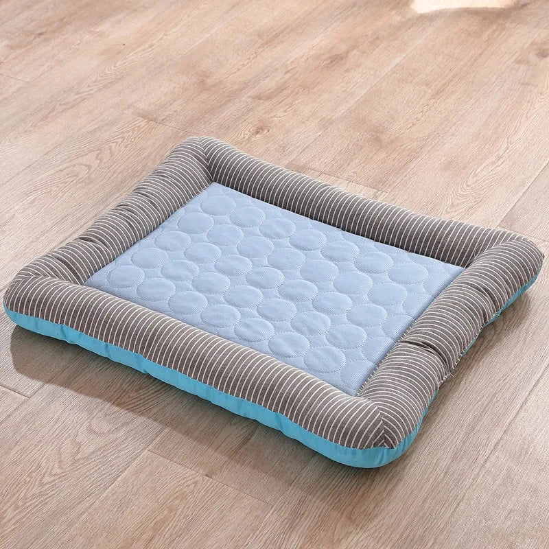 Cooling Ice Silk Pad Bed Dogs Cats
