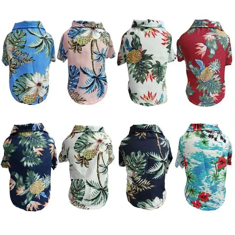 Breezy Hawaiian Print Shirt for Dogs