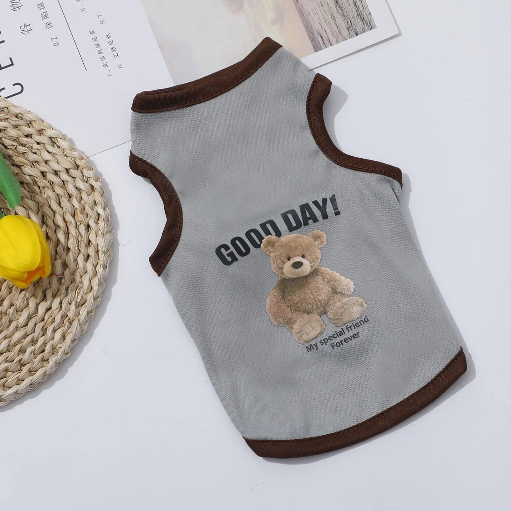 Cartoon Bear Cotton T-Shirt for Dogs