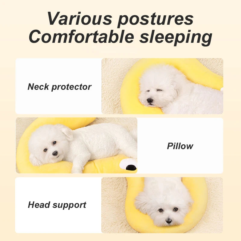 U-Shaped Winter Pillow Deep Sleep Pet Bed