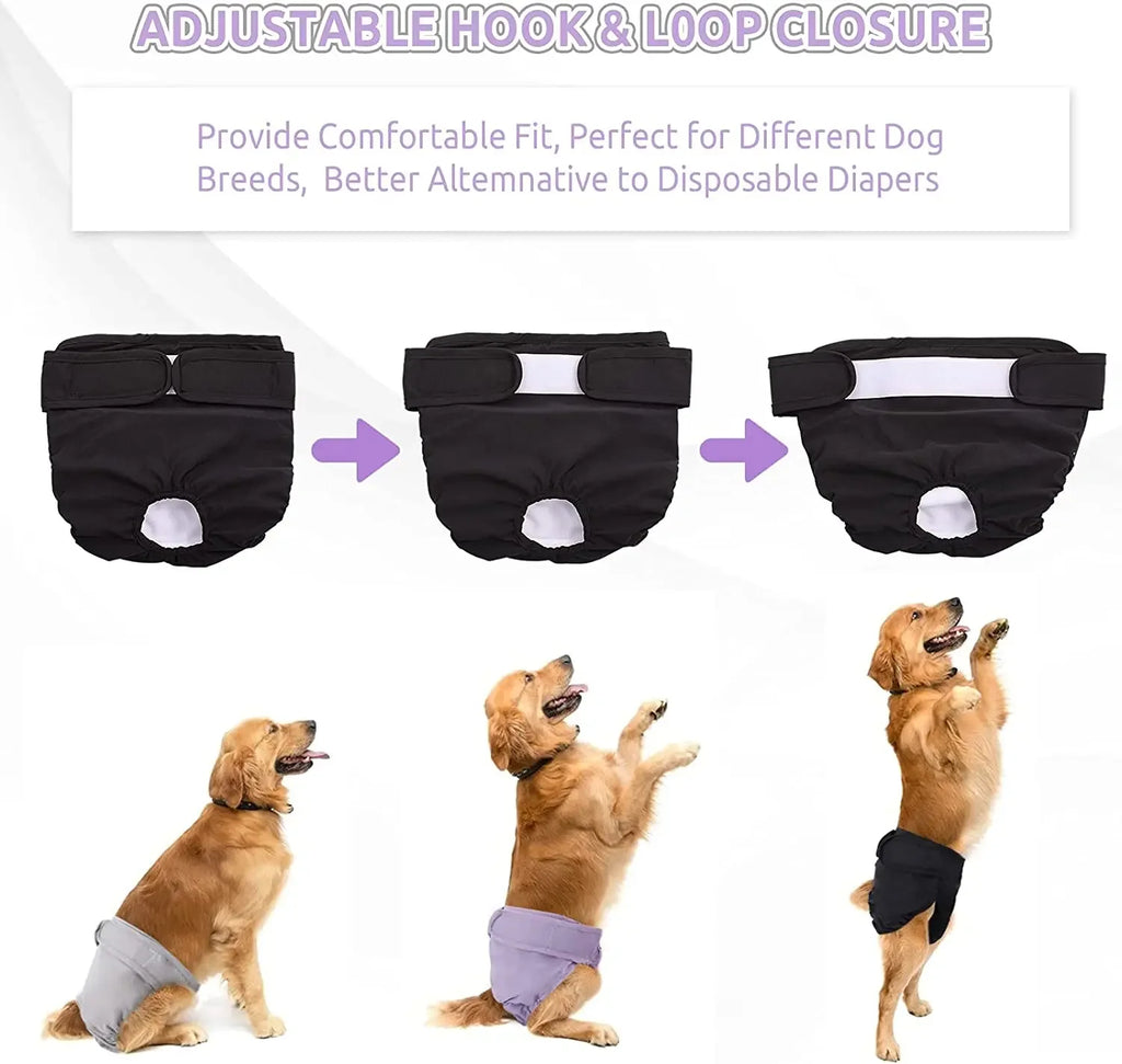 Absorbent Adjustable Diapers for Female Dogs