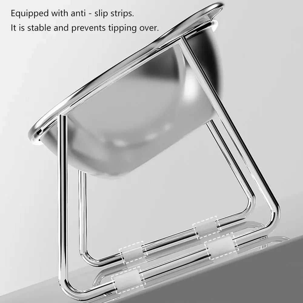 Tilted Elevated Stainless Steel Cat Bowl