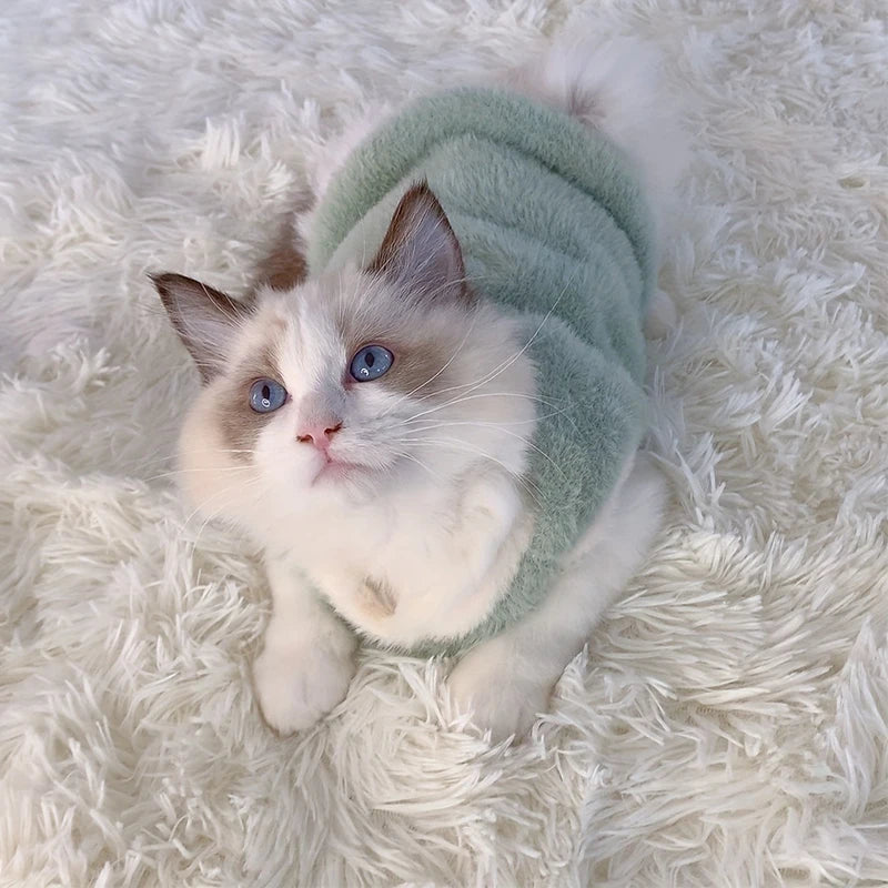 Cozy Winter Sweater Vest for Cats