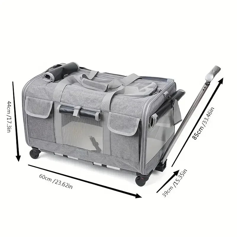 Wheeled Airline-Approved Pet Trolley Carrier