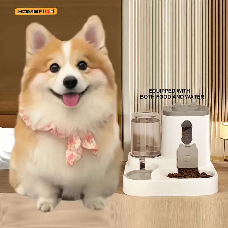 2-in-1 Automatic Cat Food & Water Dispenser
