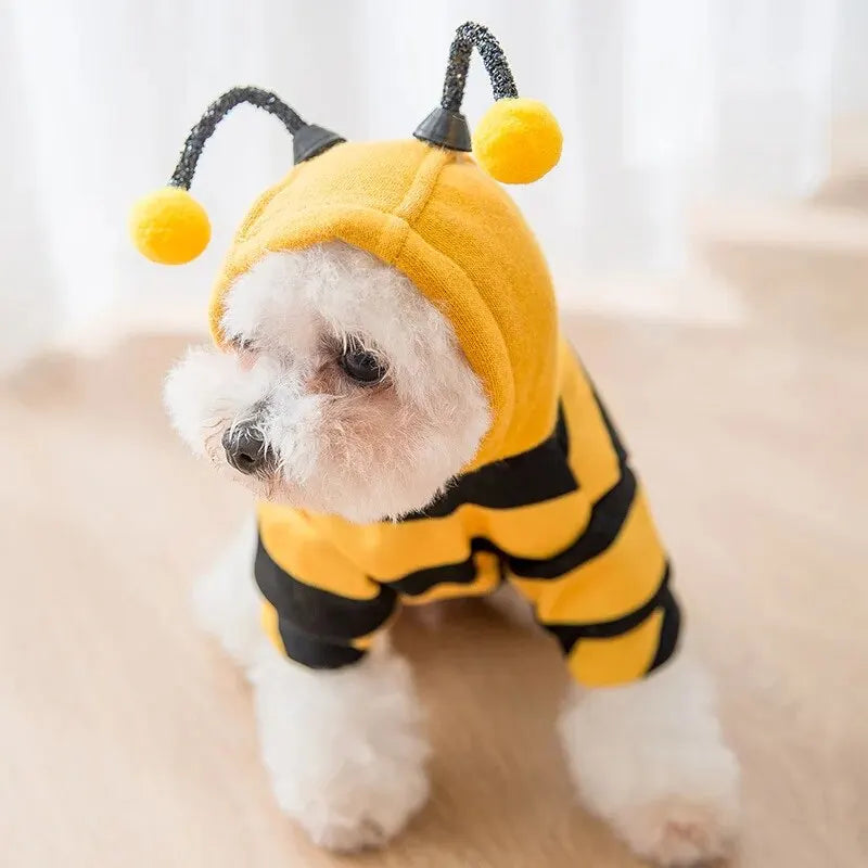 Cute Bee Hoodie Transformation Pet Suit