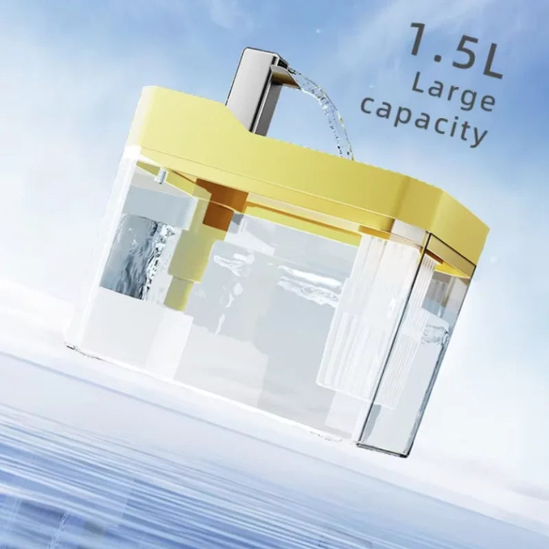 Transparent USB Cat Water Fountain Dispenser
