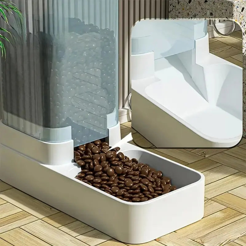 Gravity Plastic Dog Food & Water Dispenser