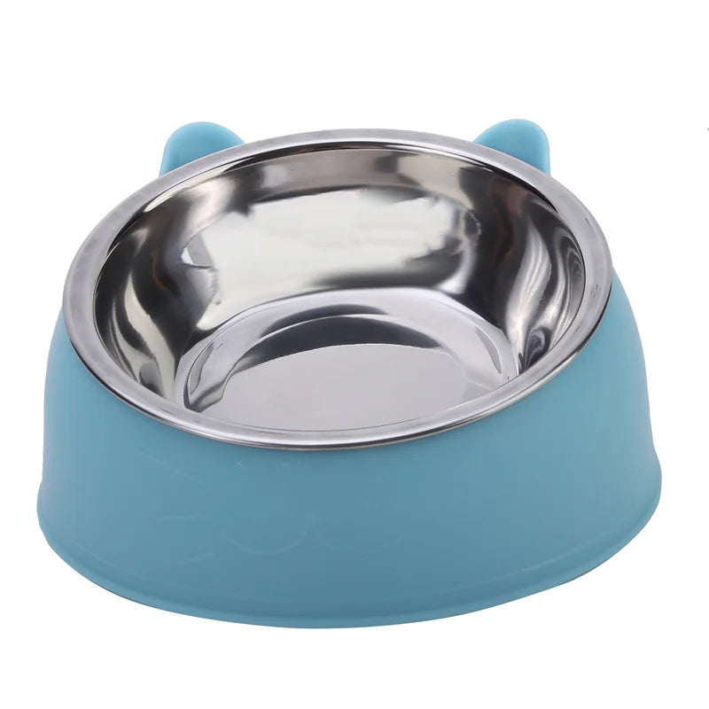 Tilted Stainless Steel Cat & Dog Bowls