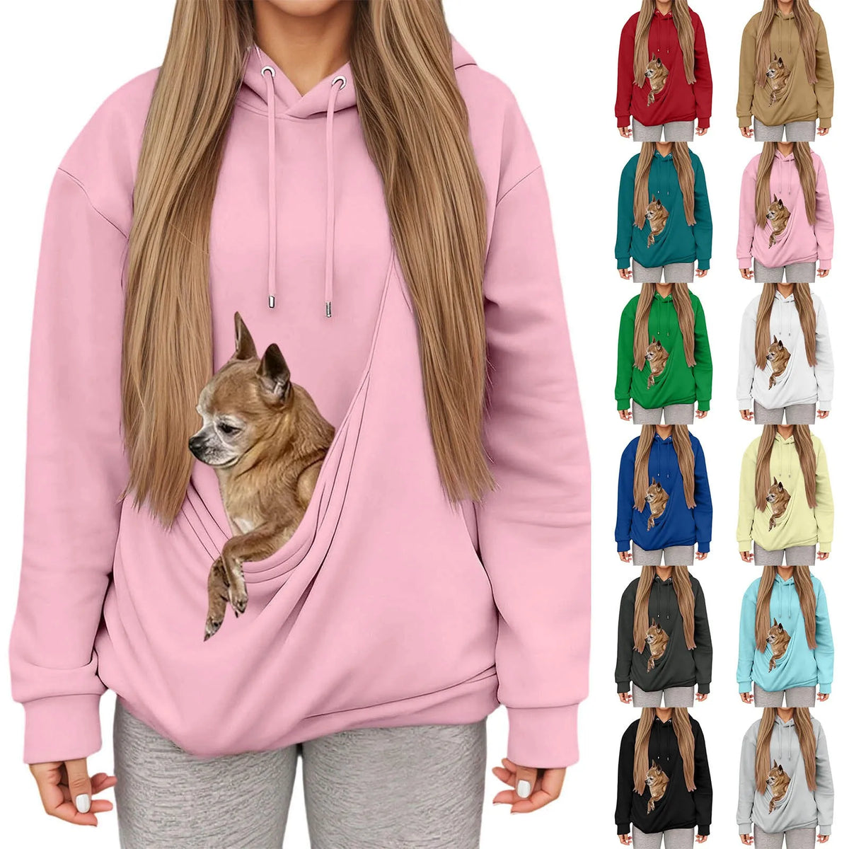 Athletic Unisex Pet Carrier Hoodie