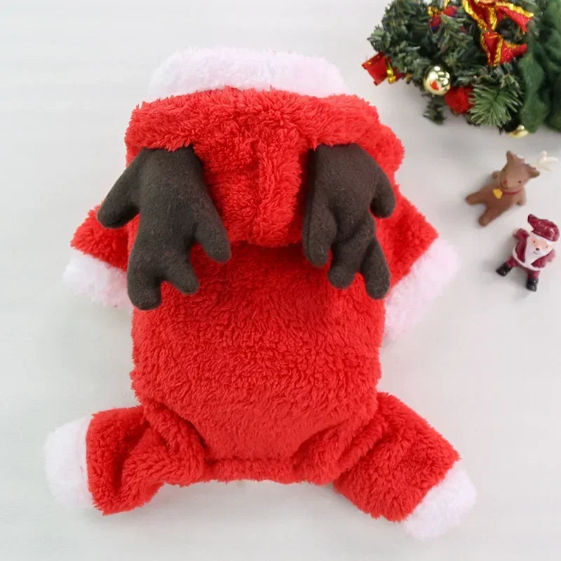 Warm Christmas Elk Hoodie for Pets
