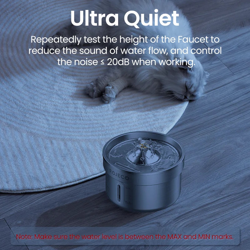 ROJECO Stainless Steel Smart Pet Fountain