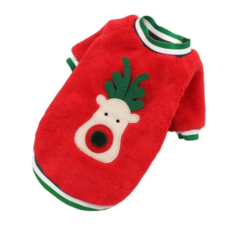 Warm Christmas Elk Hoodie for Pets