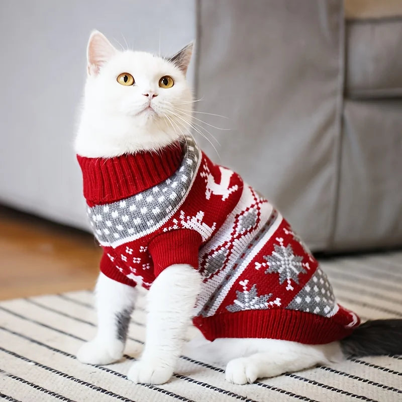 Knitted Christmas Wool Sweater for Pets