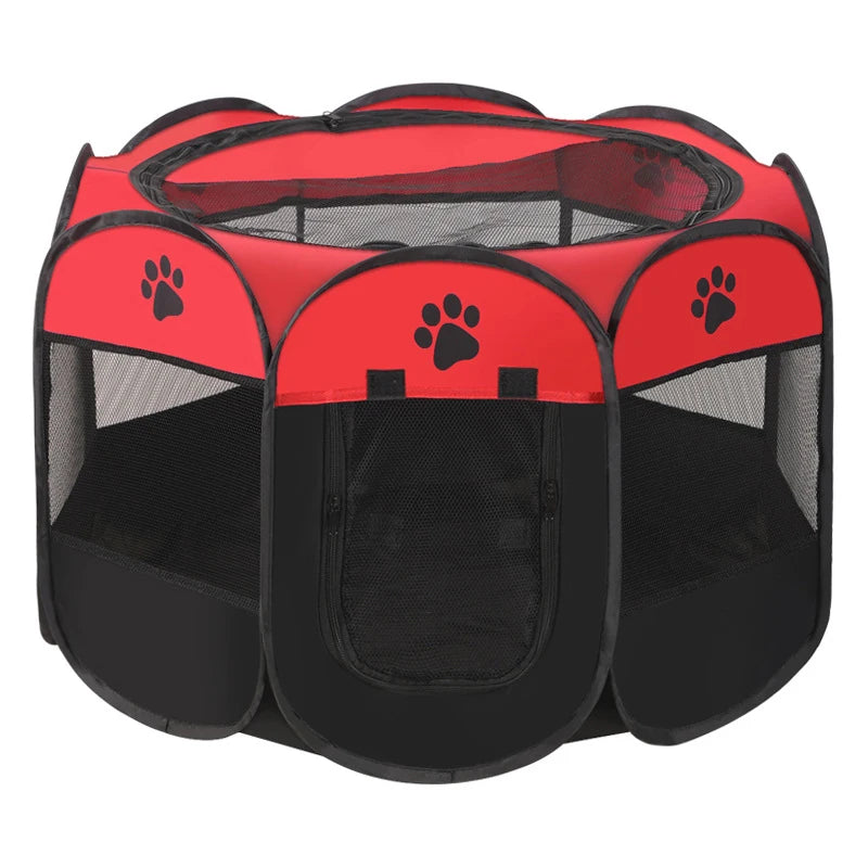 Folding Octagonal Pet Tent Outdoor Playpen Shelter