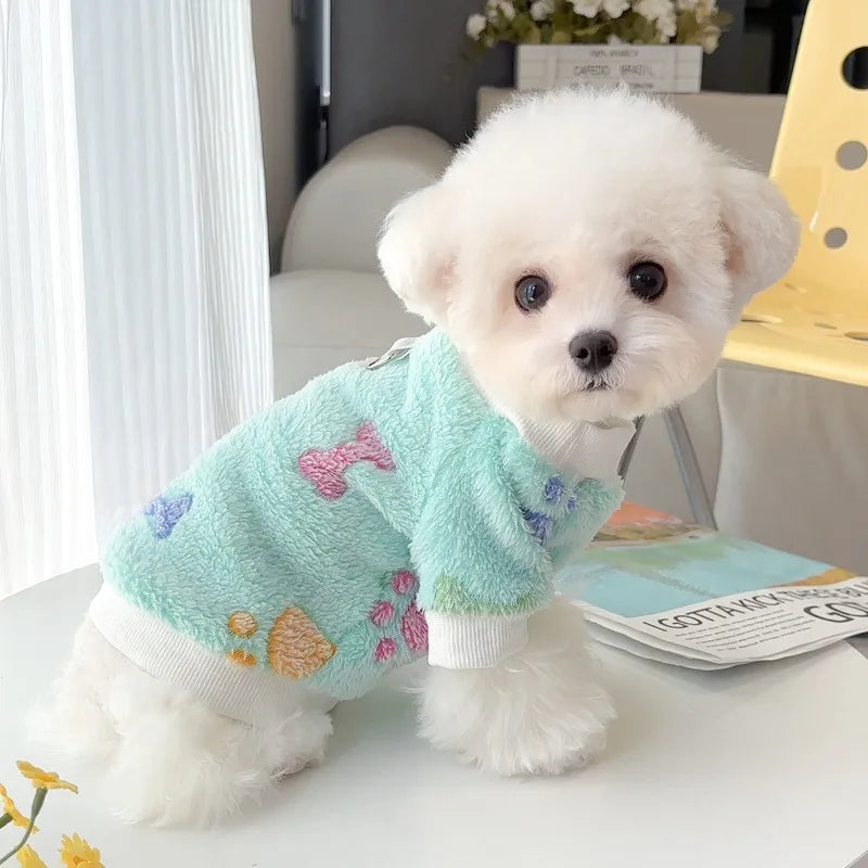 Super Soft Warm Winter Dog Jacket Hearted Print