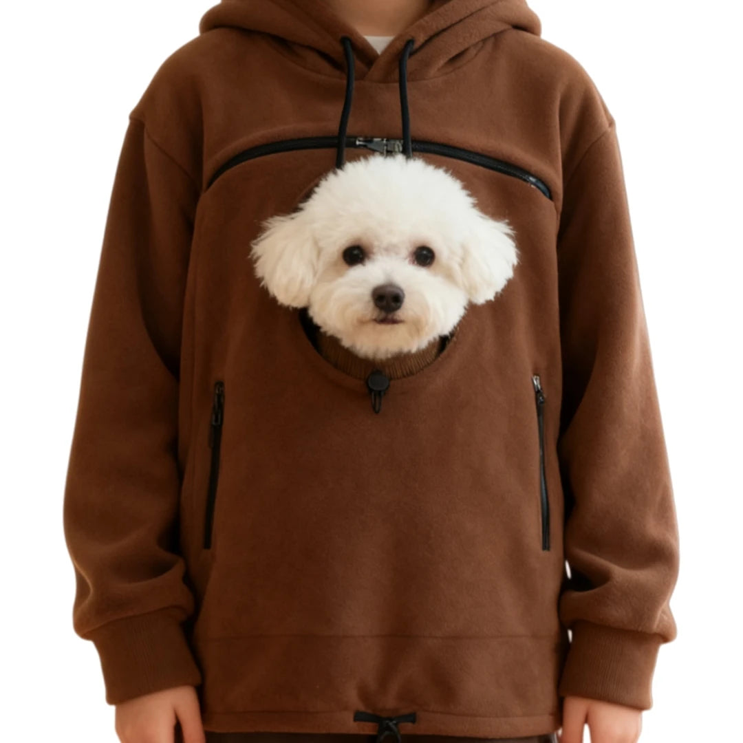 Handmade Emerald Bouclé Pet Carrier Hoodie