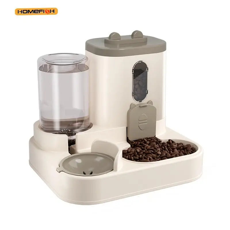 2-in-1 Automatic Cat Food & Water Dispenser