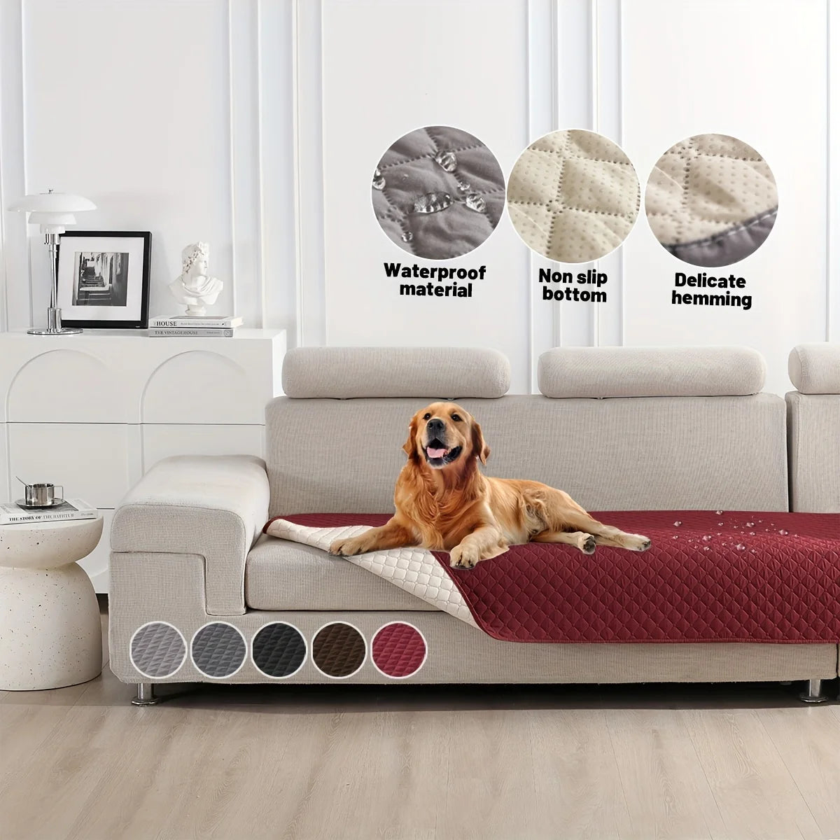 Non-Slip Waterproof Pet Bed Cover for Dogs