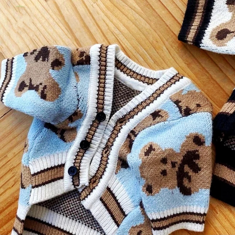 Luxury Striped Cardigan for Chic Pets