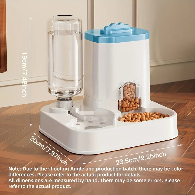 Gravity-Fed Cat Water & Food Dispenser