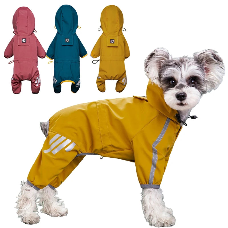 Reflective Waterproof Rain Overalls for Dogs